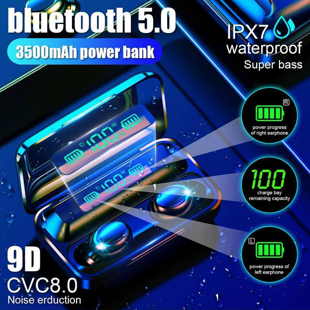 Tai Nghe Nhét Tai Bluetooth 5.0 Không Dây F9-5C Cảm Ứng Vân Tay Chất Lượng Cao
