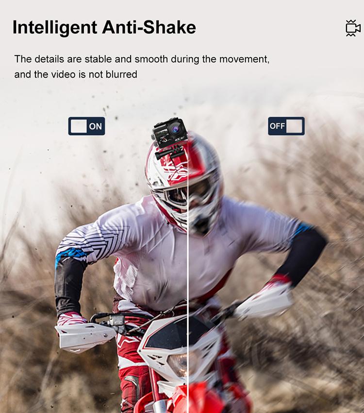 4K 60fps Body Waterprooter Extreme Sports 6 Axis Gyroscope Video Camera