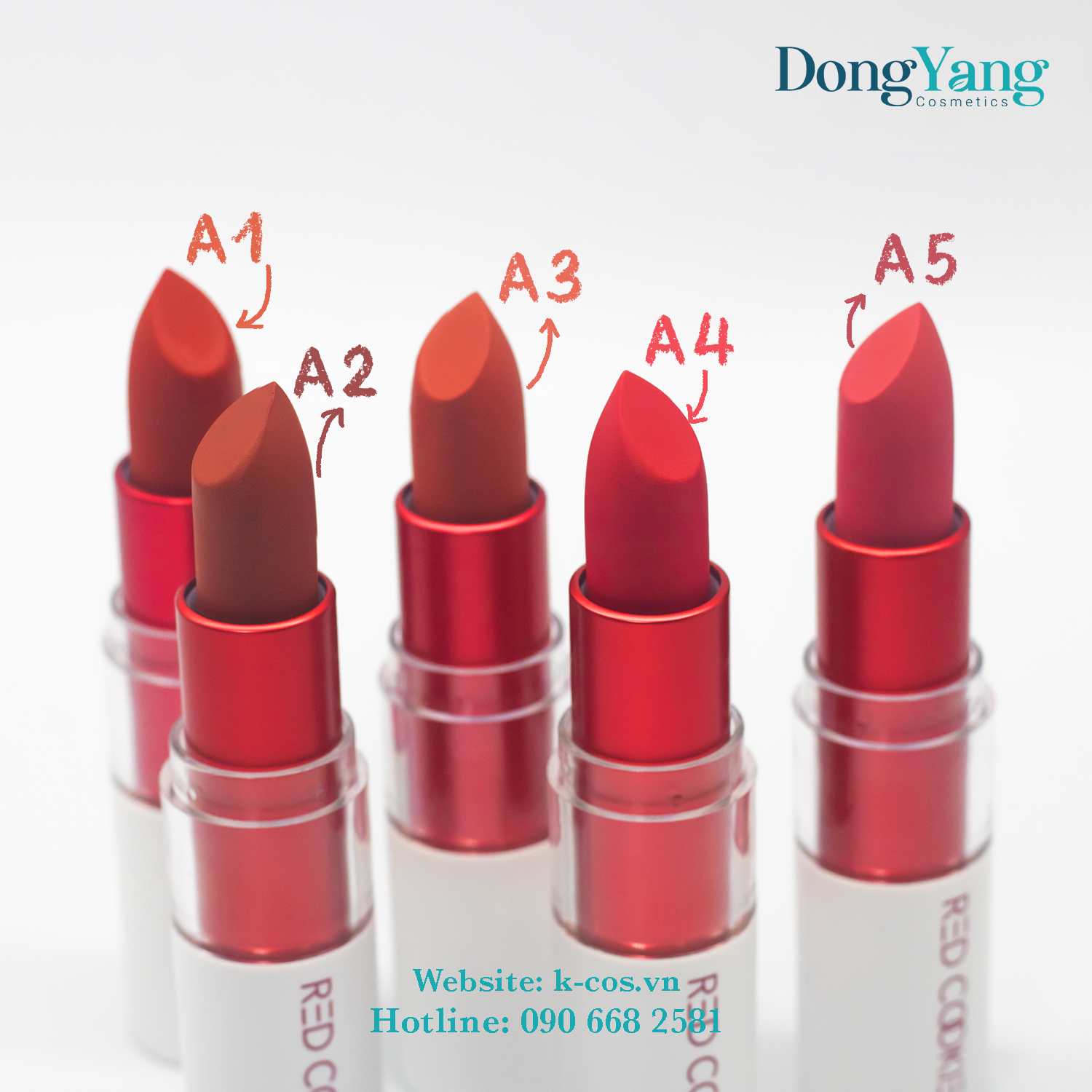 Son Thỏi Lì Marshmallow Powder Lipstick Red Cookies Hàn Quốc - Màu A5 Hồng San Hô