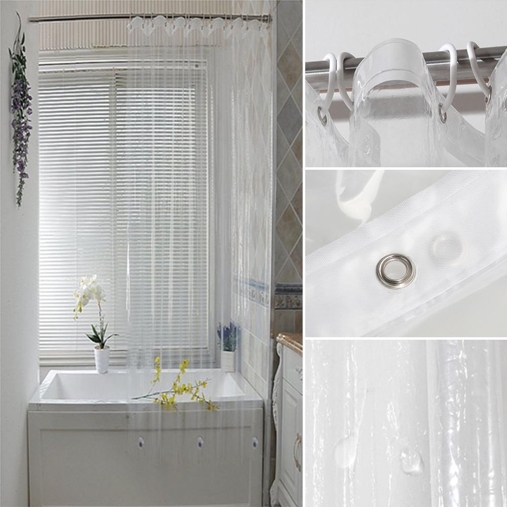 ☆YOLA☆ Bathroom Accessaries Home Decor Mildewproof Waterproof Transparent Shower Curtain