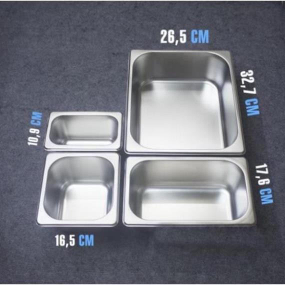 khay đựng thạch, trân châu, topping inox304 GDTH