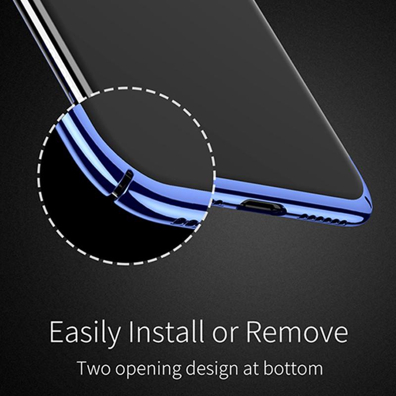 Ốp lưng dành cho Iphone X trong suốt viền màu Glitter chính hãng Baseus