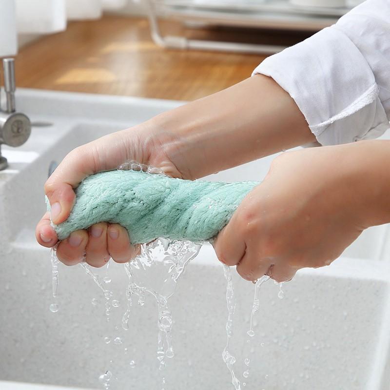 10 Khăn Lau Đa Năng ̂́ Khăn Lau Bát Đĩa, Phòng Bếp, Chén Bát, 2 Lớp