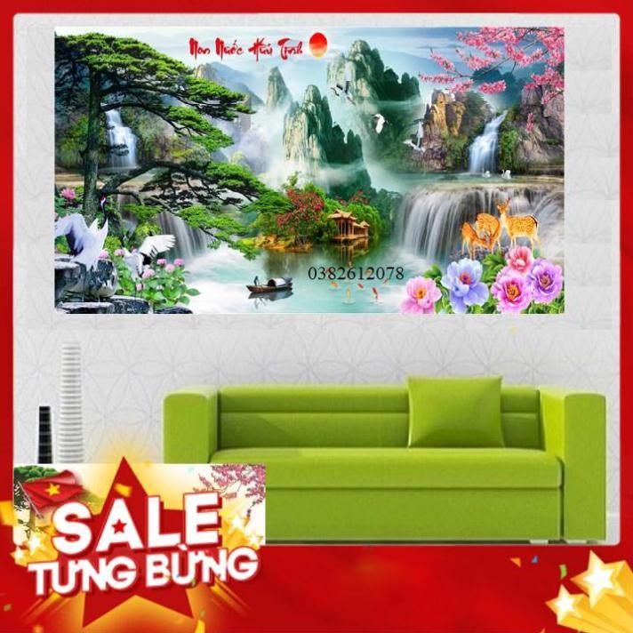 Tranh đính đá Phong cảnh Non nước hữu tình