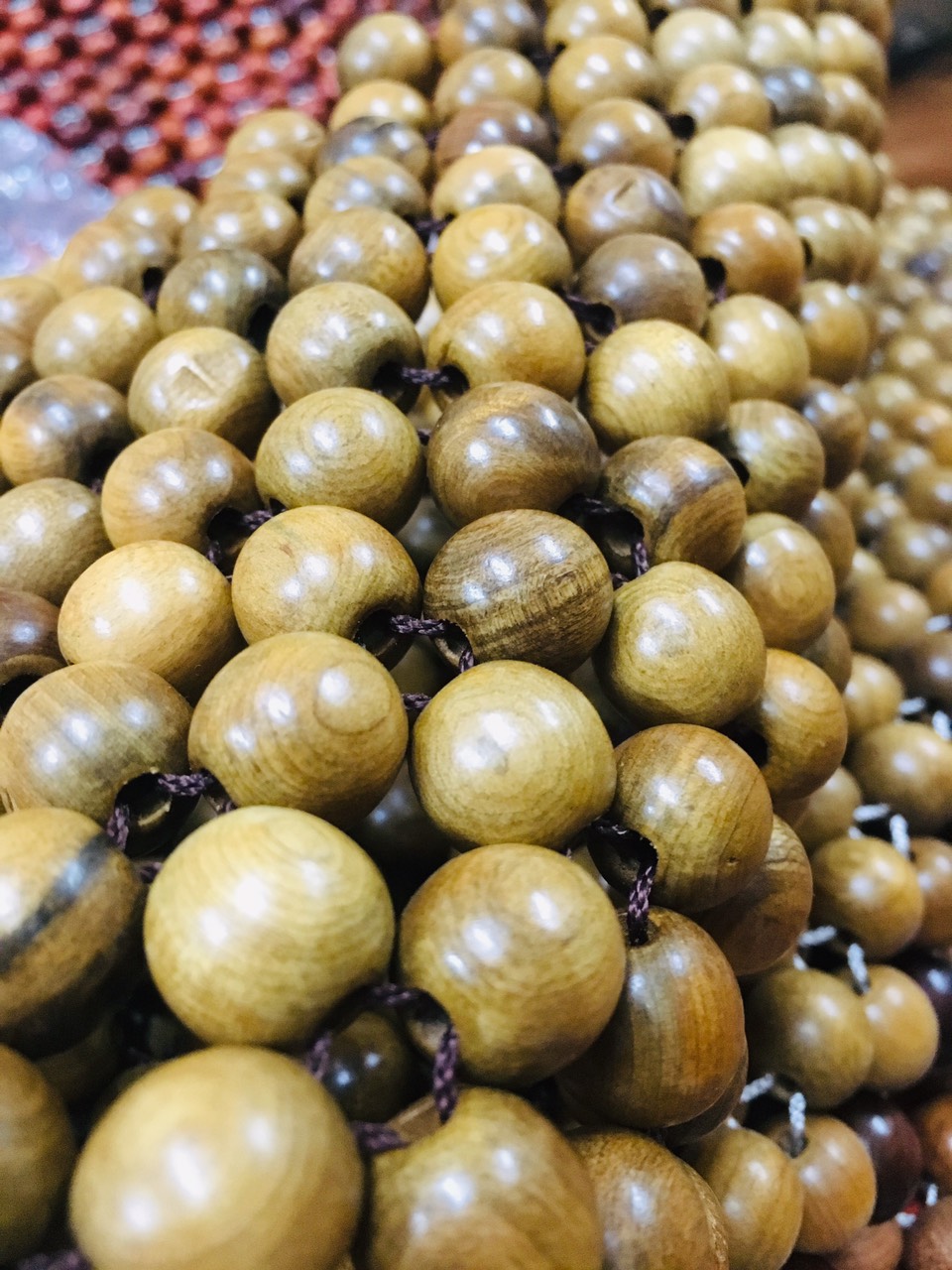 Chiếu hạt gỗ Bách Xanh hạt 1,2cm