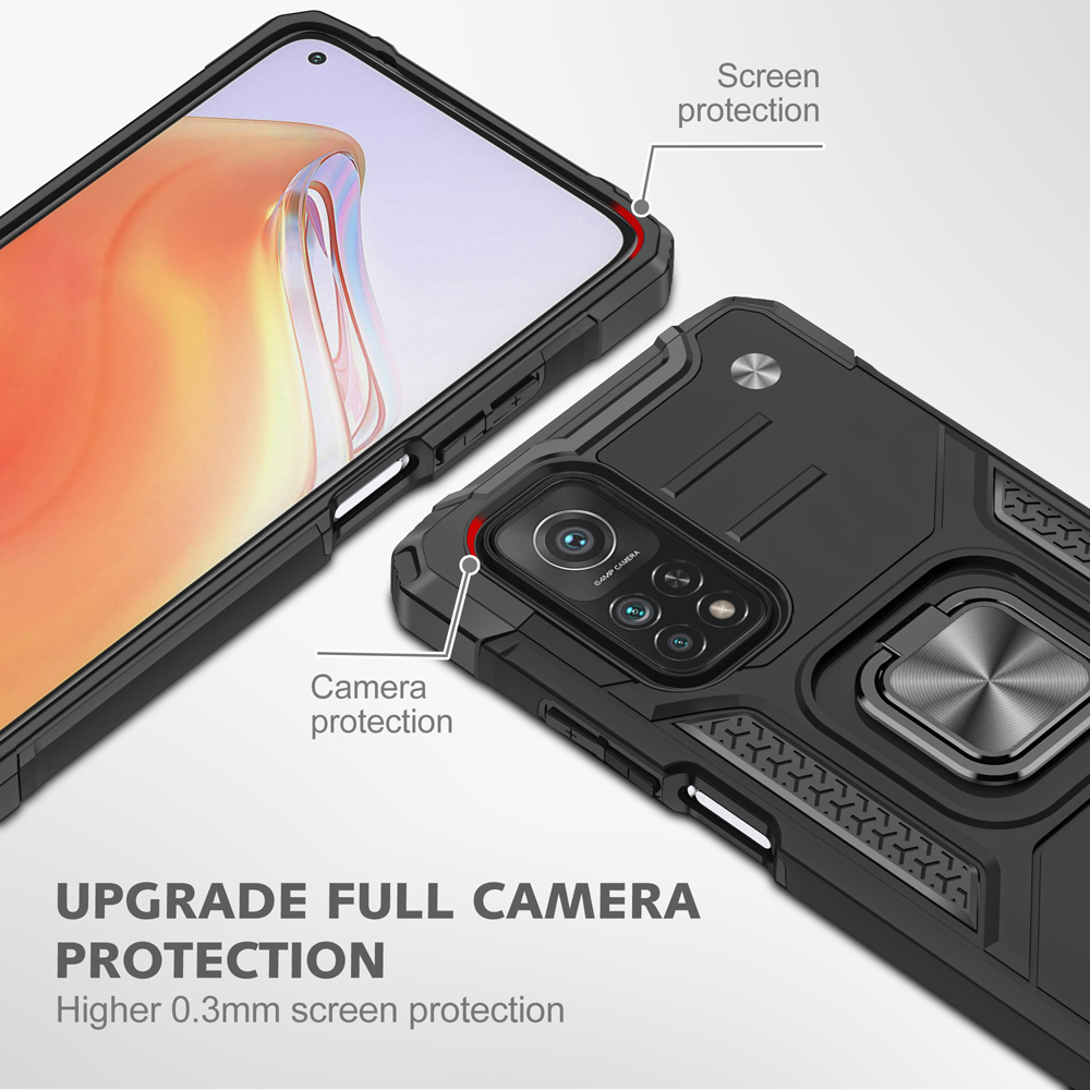 Ốp lưng cho Xiaomi MI 10T/10T Pro chống sốc Kemeng kèm nhẫn xoay
