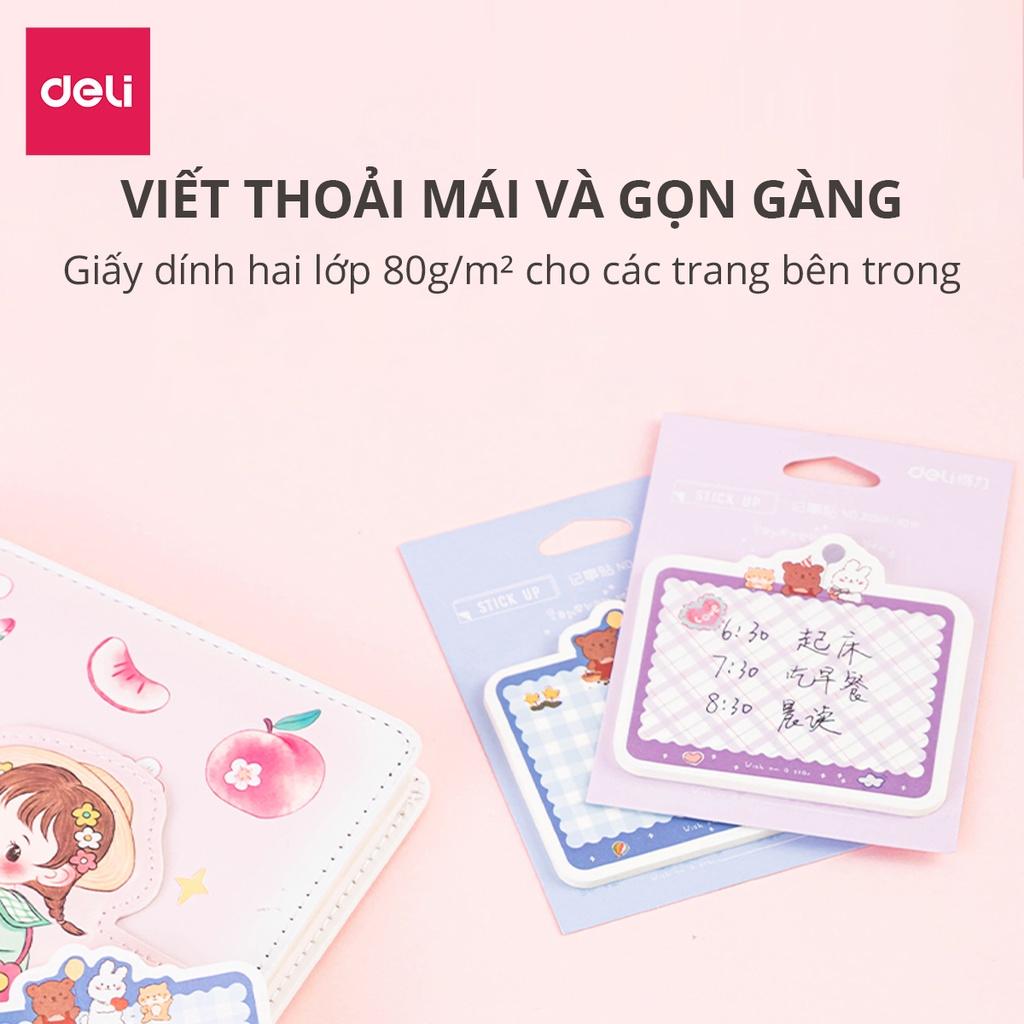 Giấy Note Ghi Chú Cute Đánh Dấu Nhiều Màu Hình Chú Cún Deli - Nhỏ Nhắn Tiện Lợi Dính Chắc Chắn - Màu Ngẫu Nhiên - 21591