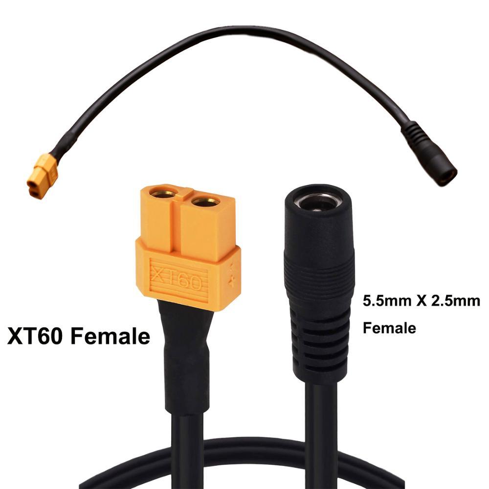 1PC XT60 XT-60 Giắc cắm nữ đến DC 5,5mm x 2,5mm Cáp bộ điều hợp công suất nữ cho FPV Monitor DRONE DOAD OLD