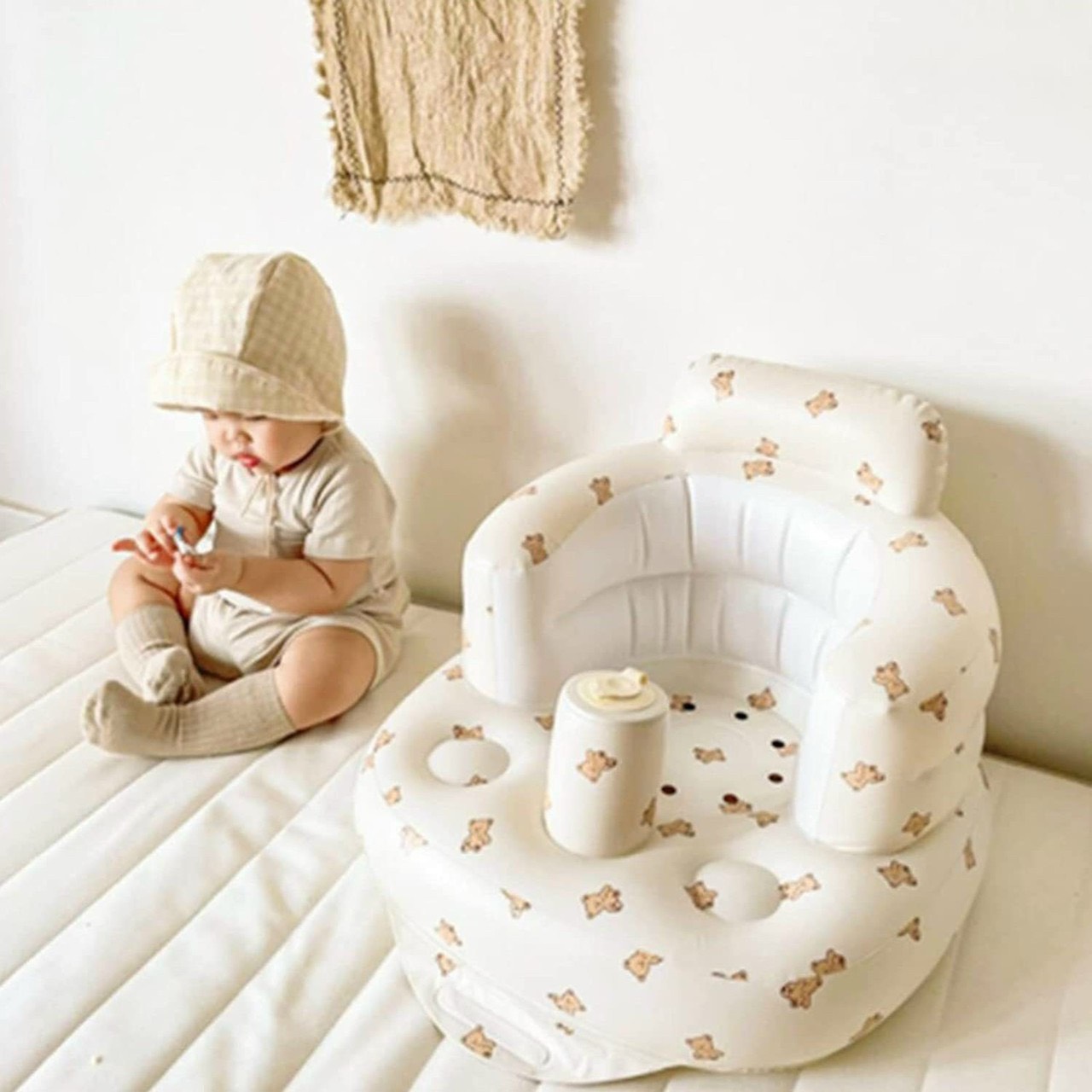 Ghế hơi con vịt tập ngồi cho bé
