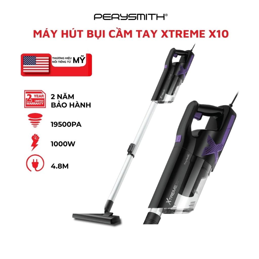 Máy hút bụi PerySmith XTREME X10 cầm tay có dây lực hút mạnh 19500PA - Hàng chính hãng