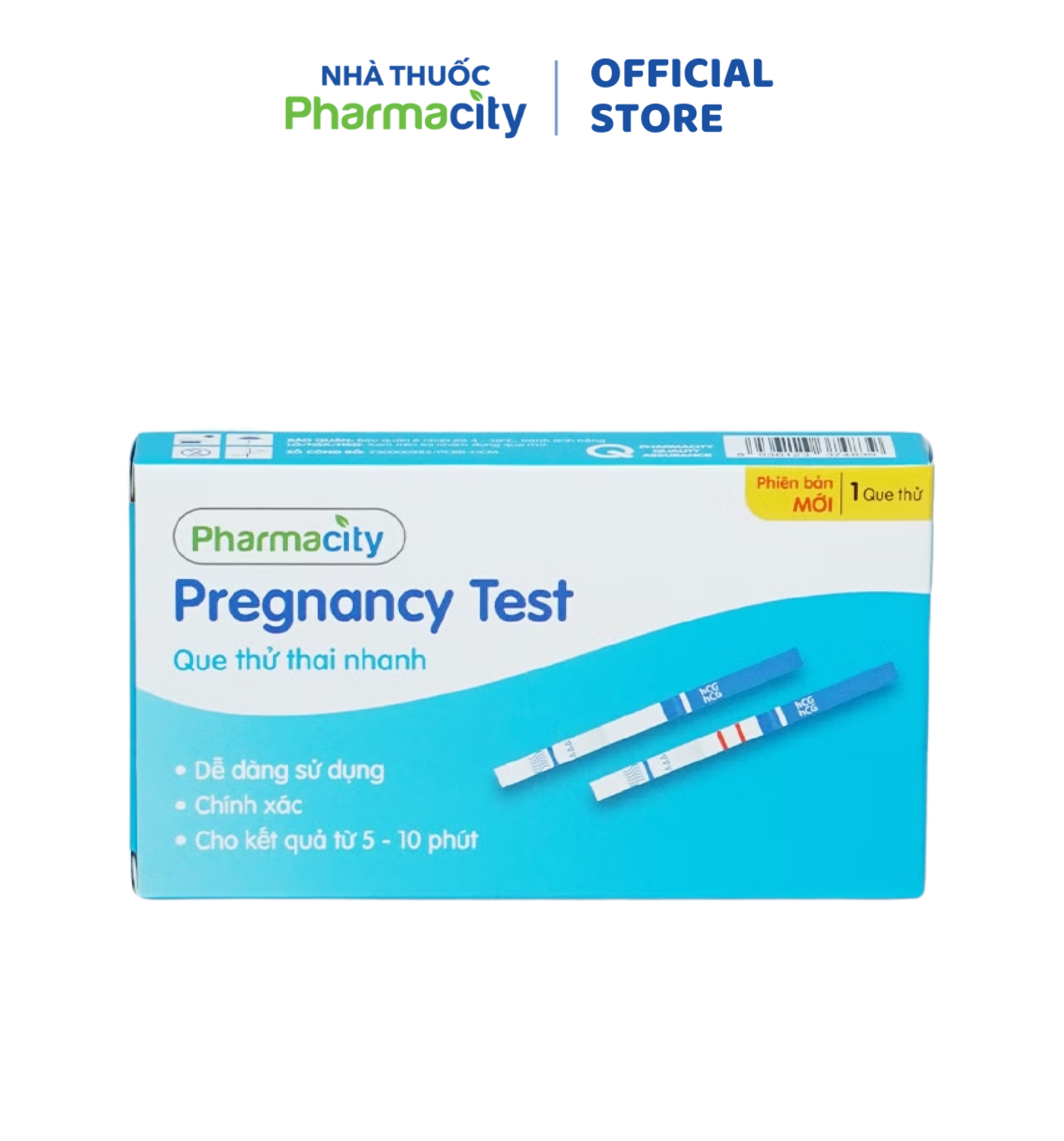 Que thử thai nhanh Pharmacity (Hộp 1 cái) - New