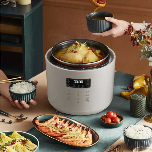 Nồi Áp Suất Đa Năng 2.5L Bear YLB-A25F1 (PC-4H25R),Bản tiếng Việt, Hẹn giờ 24 tiếng - Hàng Chính Hãng