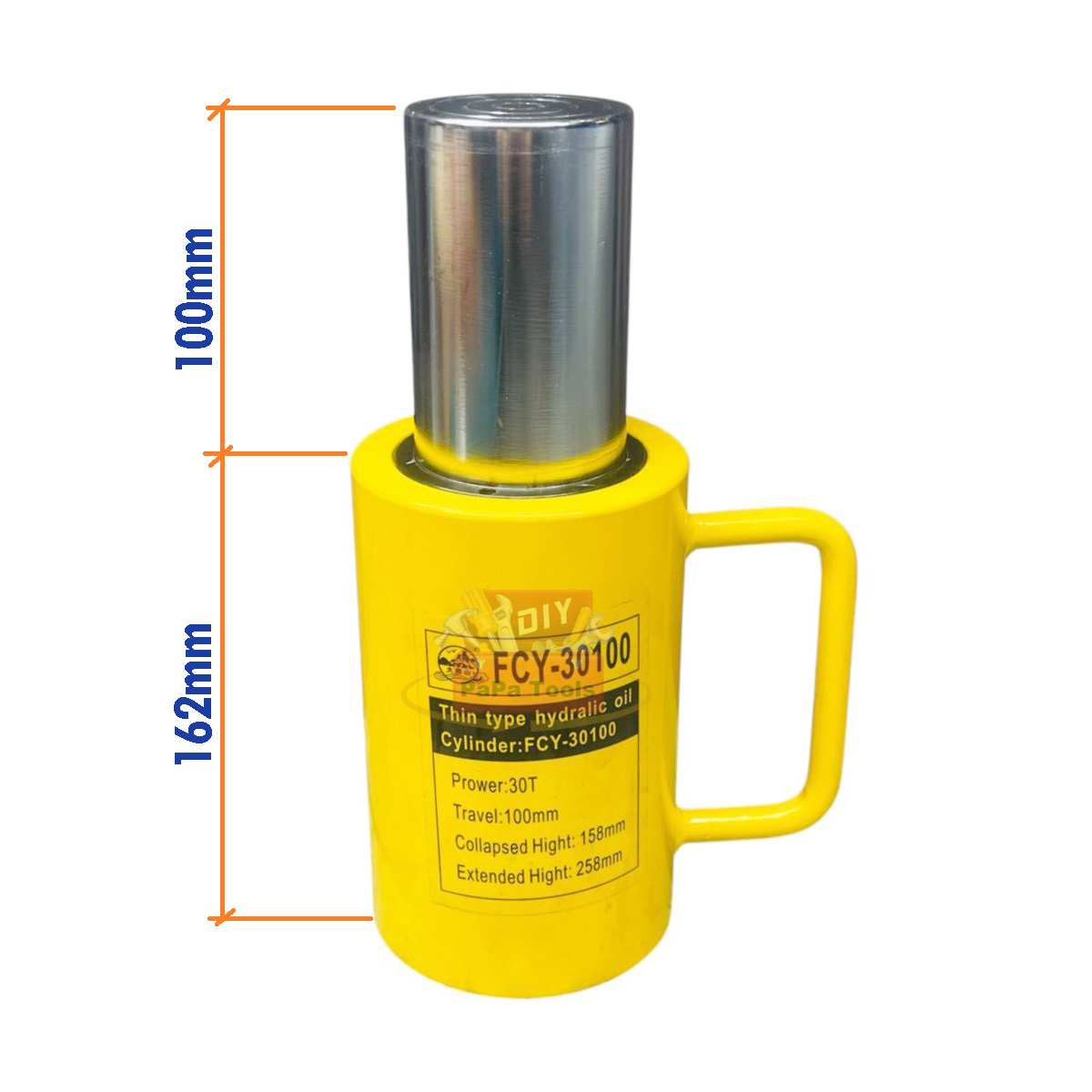 Kích Thủy Lực 30 Tấn FCY – Hành Trình 100mm, Áp Lực Cao, Nâng Hạ Công Nghiệp