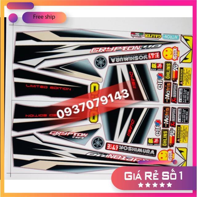 Tem rời dành cho Sirius Crypton 110 xám xi măng