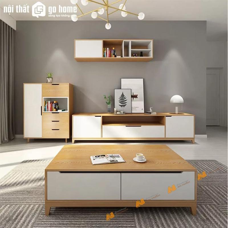 Made in VN Kệ tivi giá rẻ bằng gỗ mdf 17mm công ty Mộc Phát độ bền trên 30 năm AN065