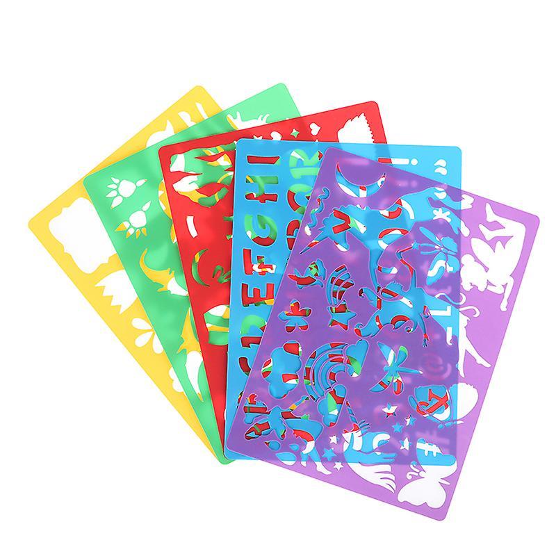 20pcs Kids DIY Vẽ stprints bảng rỗng Đặt mẫu sơn nhựa trẻ em