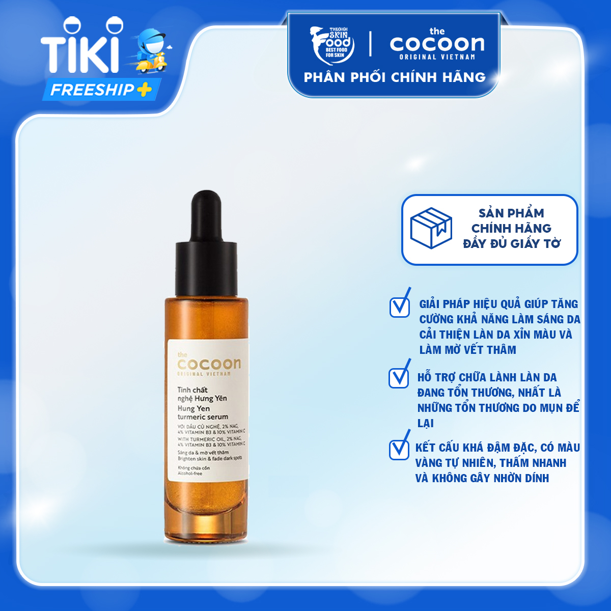 Tinh Chất Nghệ Hưng Yên Cocoon Hung Yen Turmeric Serum 30ml
