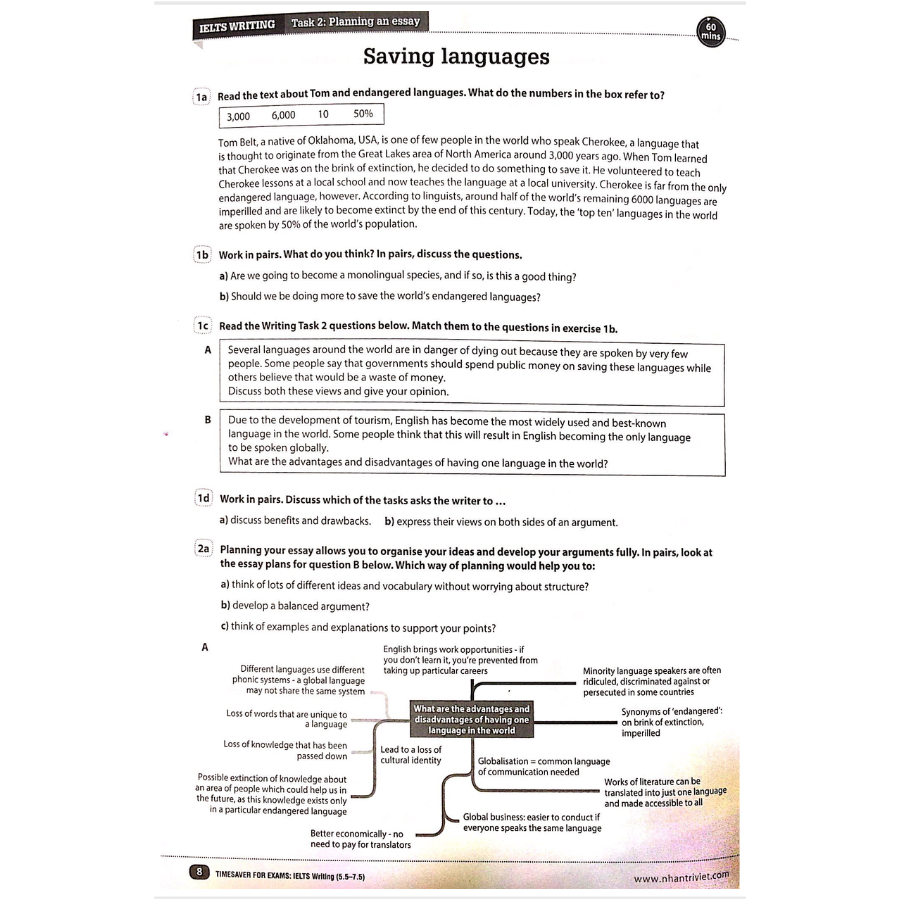 Sách Timesaver For Exams - IELTS Writing 5.5 - 7.5