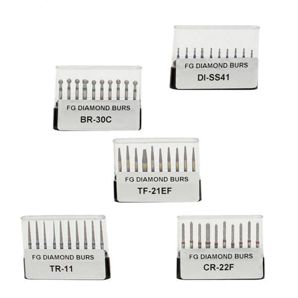 2X 50Pieces 5-Types  Burs FG Diamond Burs Set for High Speed Handpiece