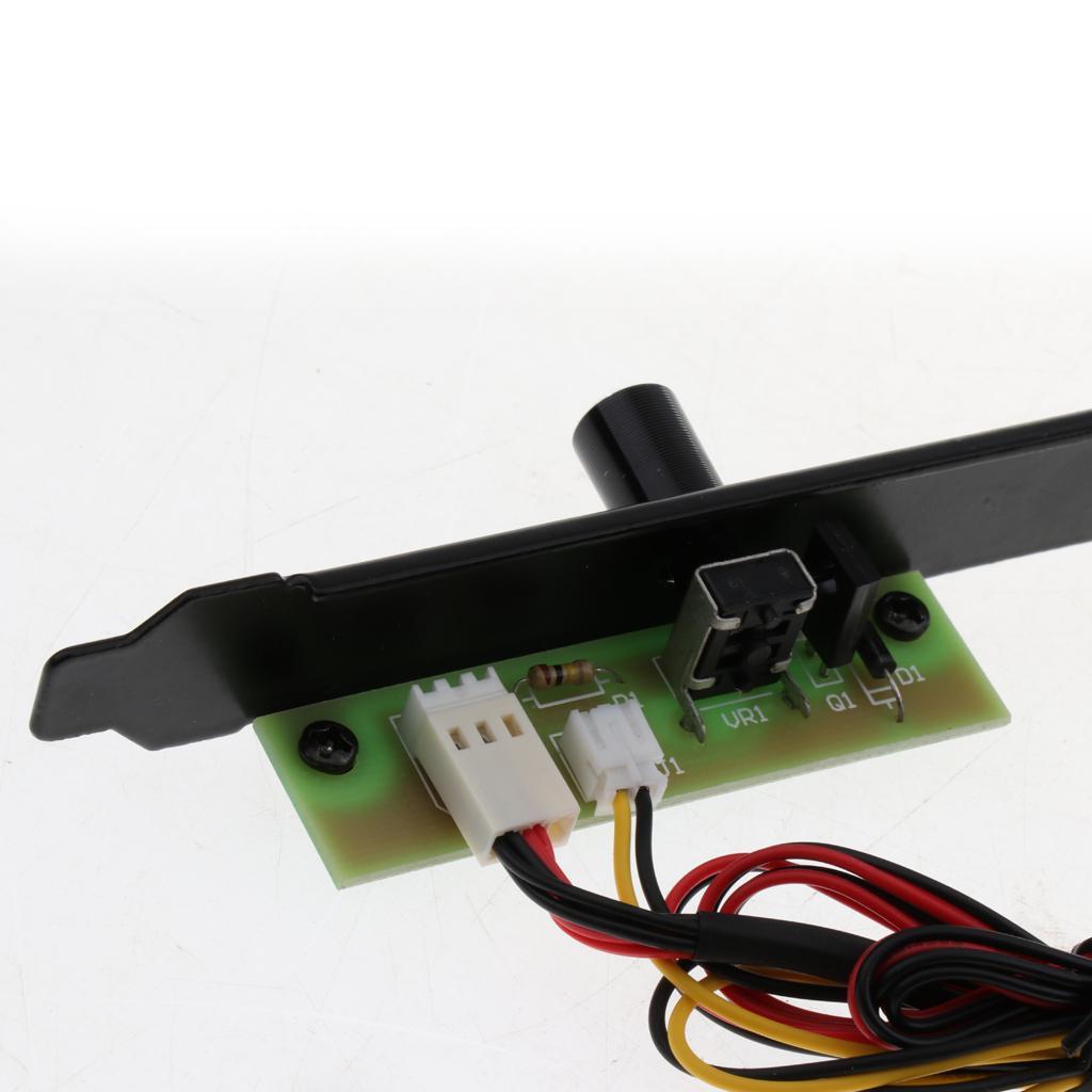 2 Pack 3 Channel 3pin PC Cooler Cooling Fan Speed Controller PCI Bracket 12V