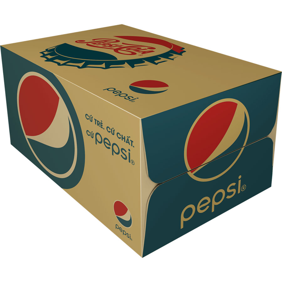 Hình ảnh Thùng 24 Chai Nước Ngọt Có Gas Pepsi (390ml / Chai)