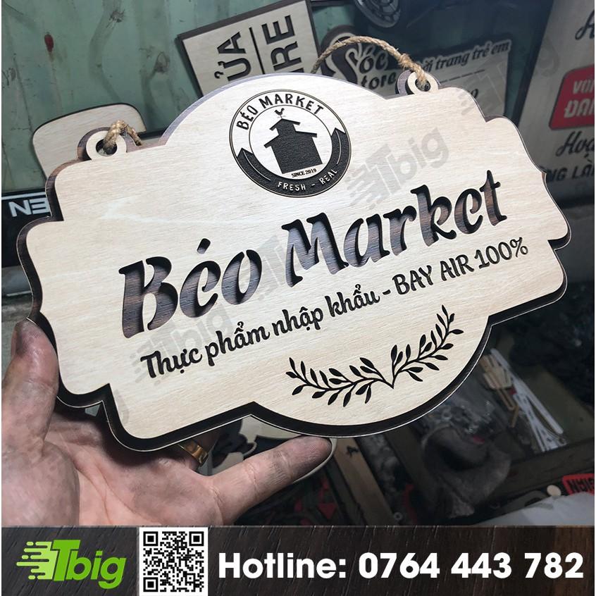 Bảng gỗ tên shop mini  chúng tôi thiết kế theo yêu cầu