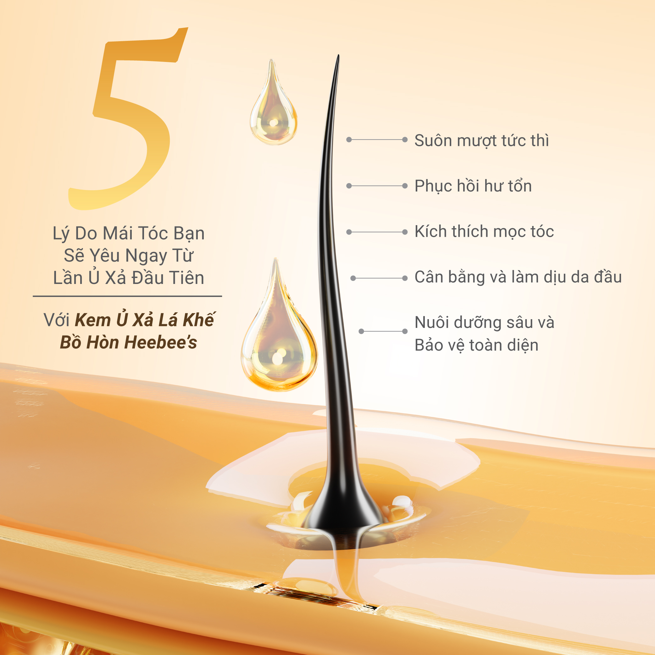 Kem Ủ Xả Lá Khế Bồ Hòn Heebee's Suôn Mượt, Chắc Khỏe, Bồng Bềnh 168 Gram