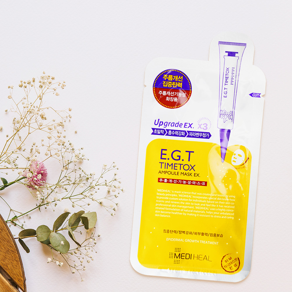 Mặt Nạ Chứa Chất E.G.T Giúp Da Căng Mịn, Săn Chắc Mediheal E.G.T Timetox Ampoule Mask 25ml