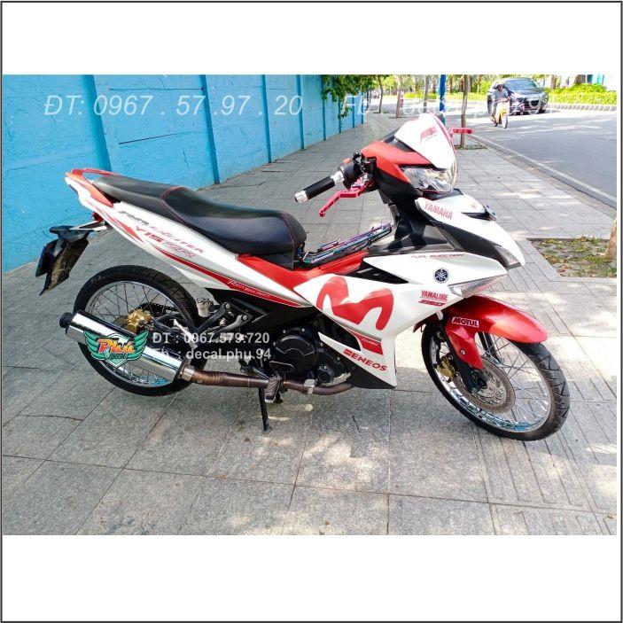 Tem Exciter 150 Movistar Trắng đỏ