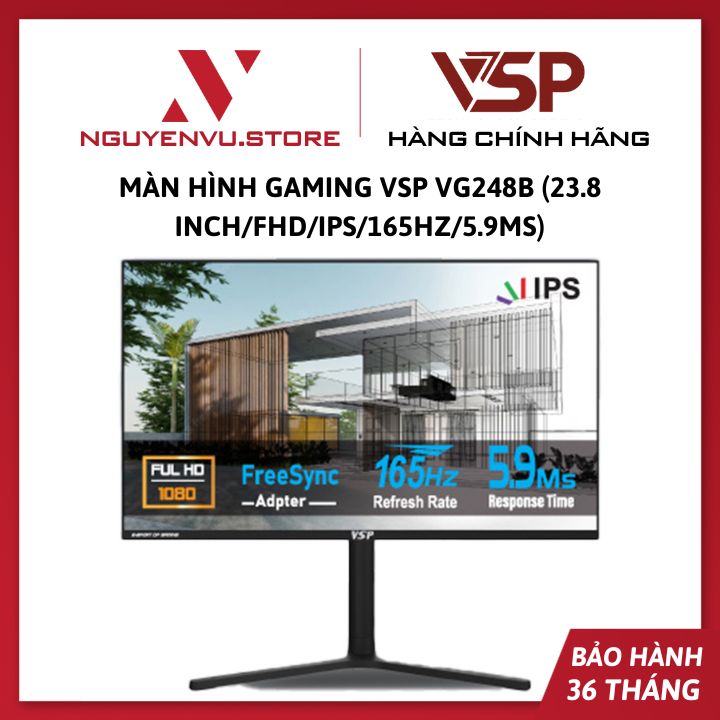 MÀN HÌNH GAMING VSP VG248B (23.8 INCH/FHD/IPS/165HZ) - Hàng Chính Hãng