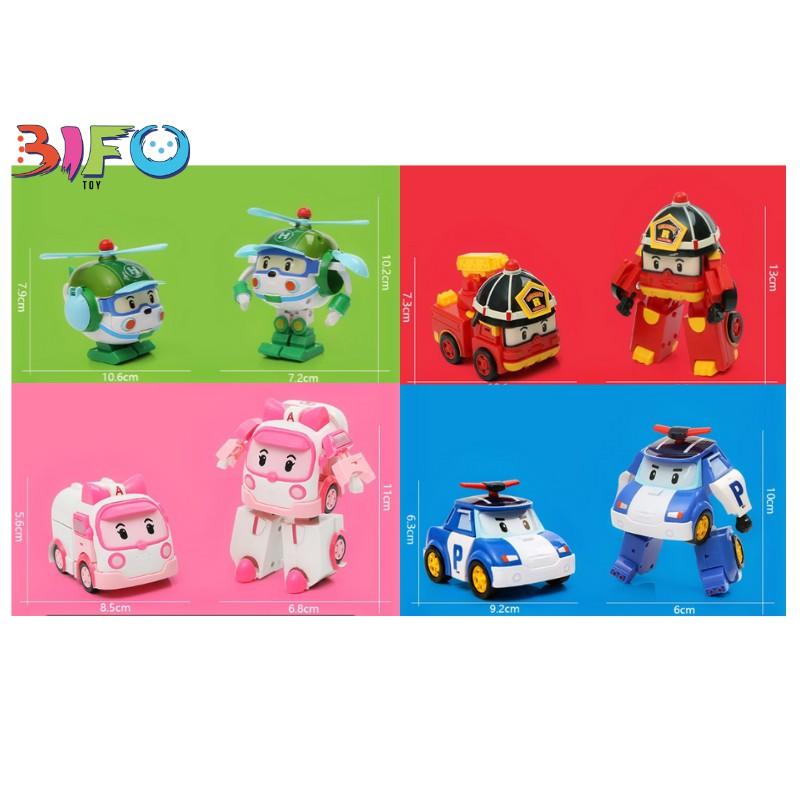 Đồ chơi biến hình biệt đội Robocar Poli 4 xe lắp ráp Policar 2 trong 1