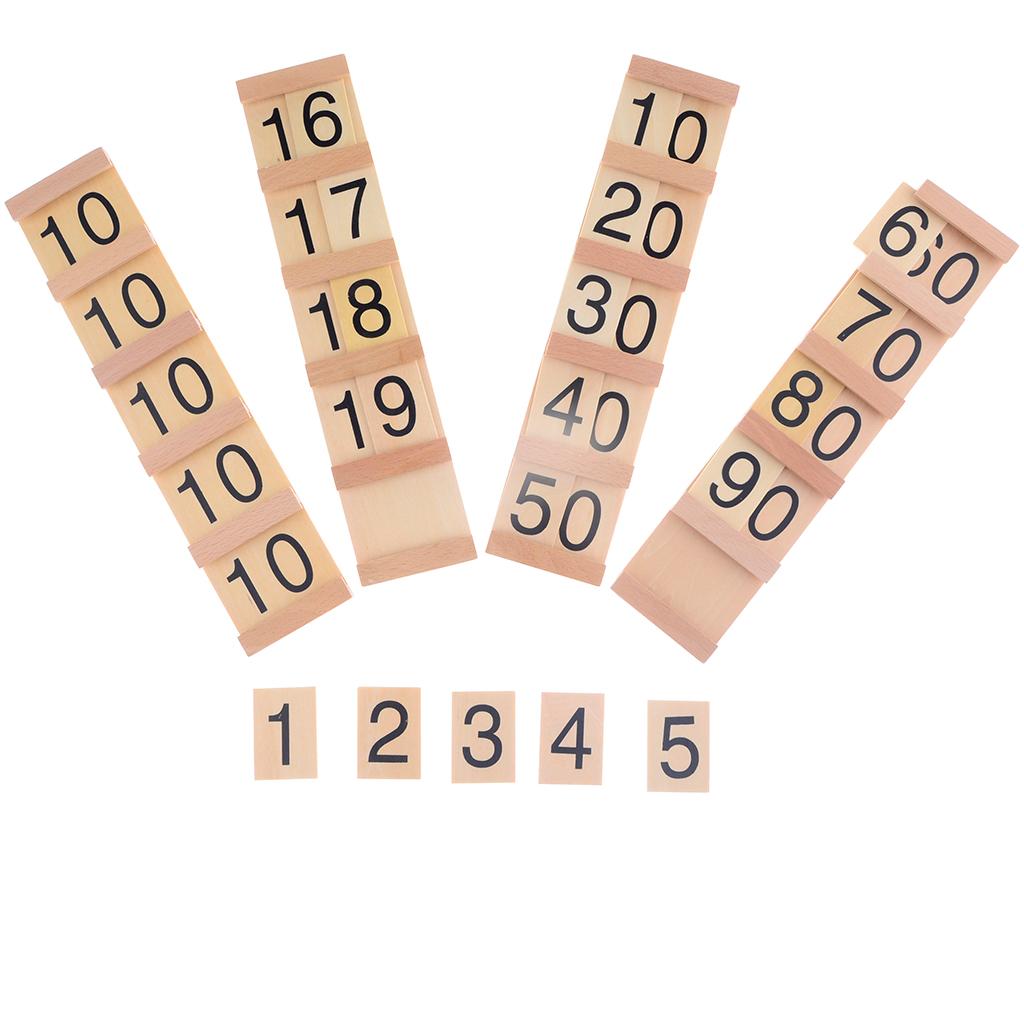 Beads Counting Insert Wood Board Counting Number Kids Educational Toy