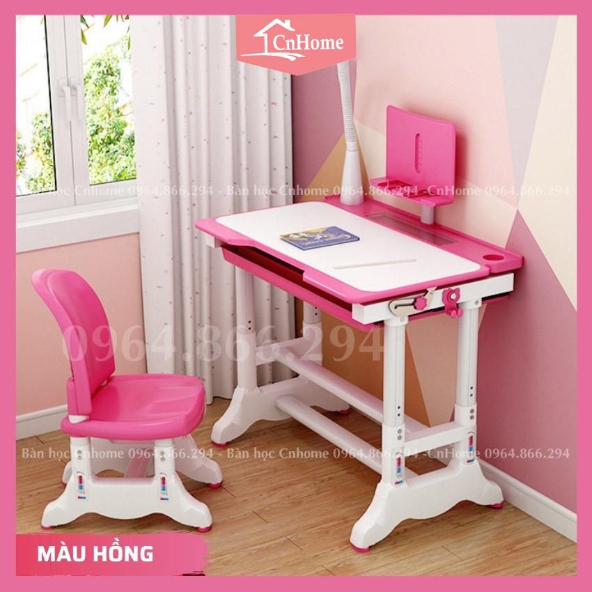 Bàn học sinh chống gù chống cận CnHome B02 bộ bàn học sinh thông minh cho bé điều chỉnh độ cao và độ nghiêng mặt bàn