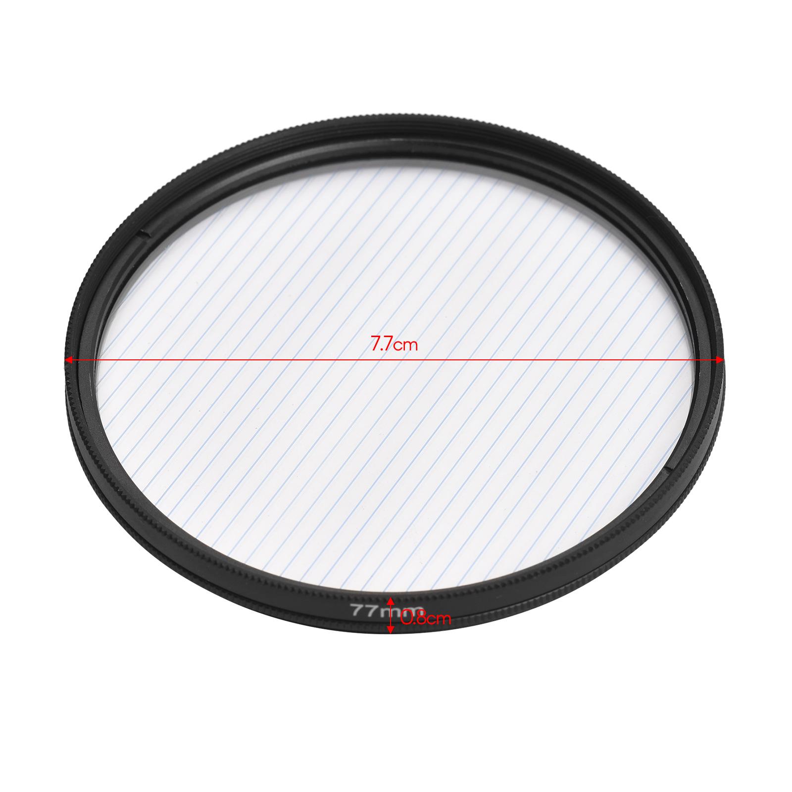 77mm Blue Streak Lens Filter Special Effects Anamorphic Optical Glass Filter for DSLR Cameras