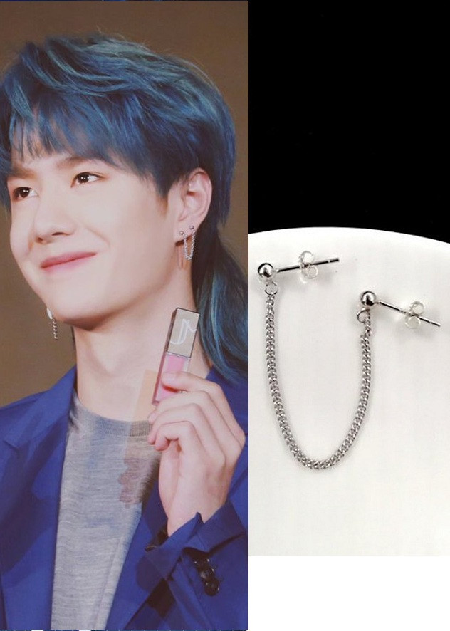 Bông tai unisex sợi mắt xích style unisex