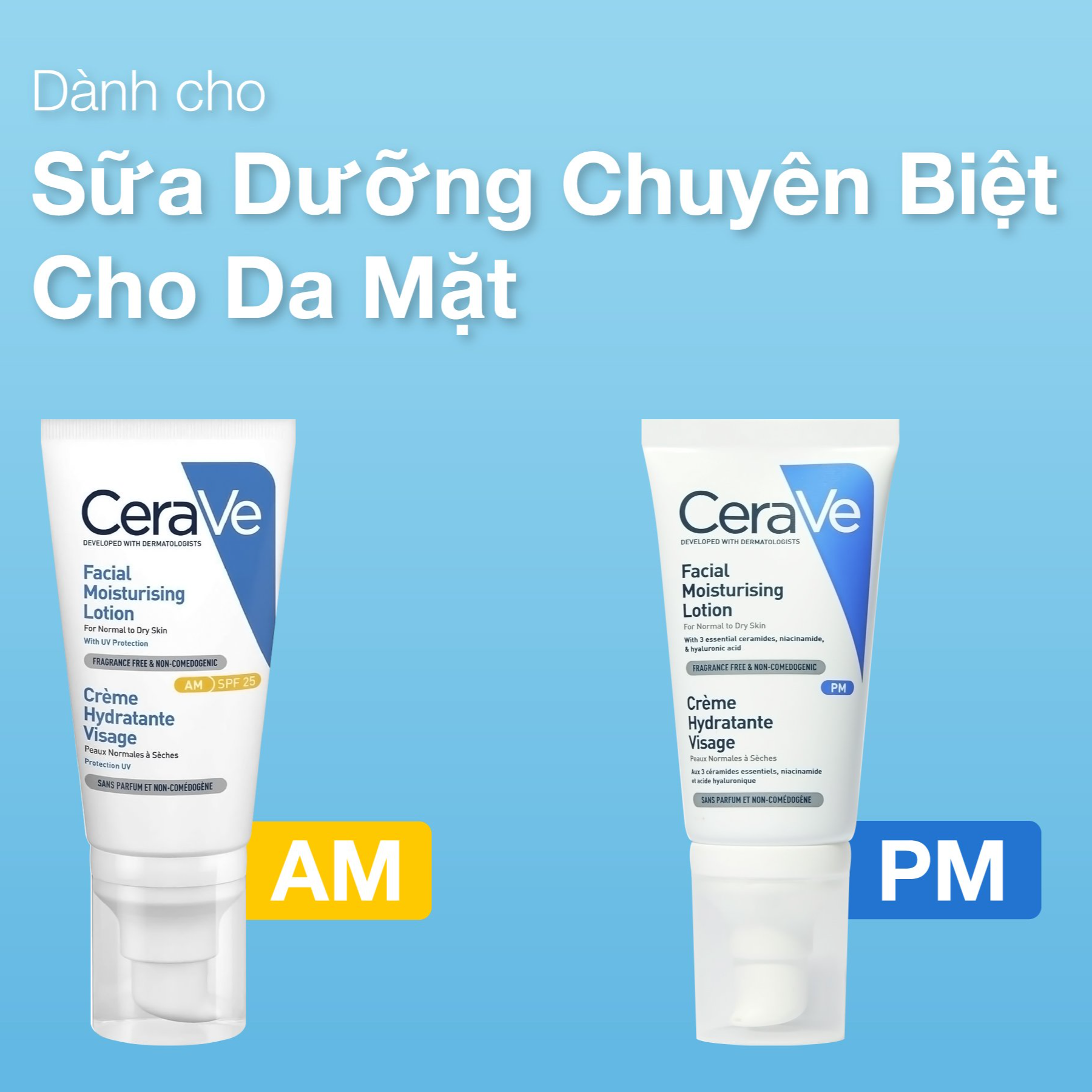 Sữa Dưỡng Ẩm Chuyên Biệt Chống Nắng Ban Ngày CeraVe Facial Moisturising Lotion AM 52ML