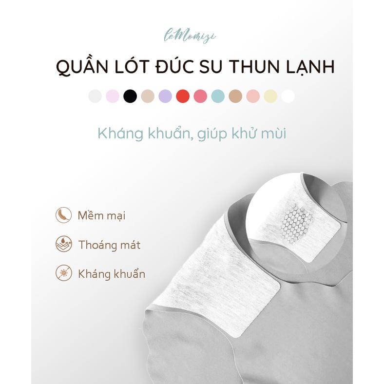 COMBO 2 Quần Lót Nữ Đúc Su cao cấp thun lạnh không đường may kháng khuẩn LeMOMIZI Size M-XXL