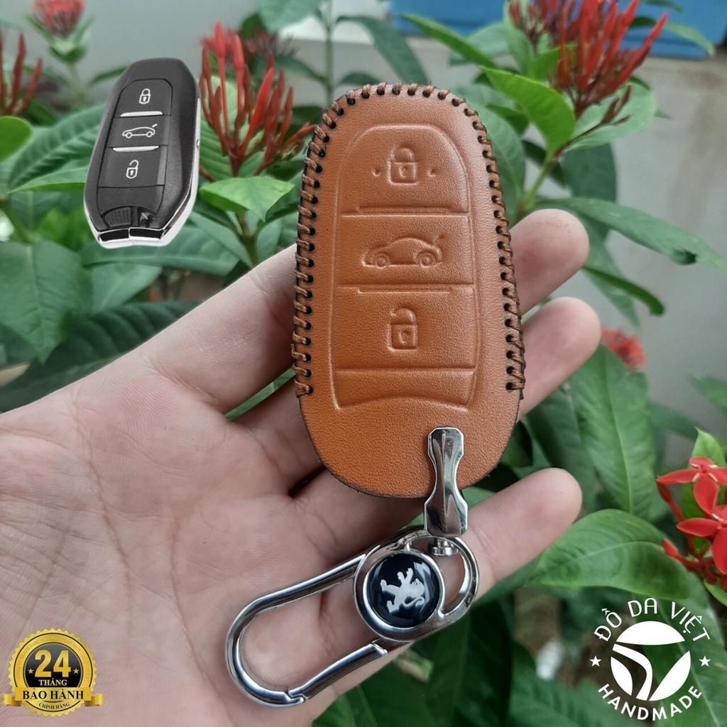 Bao Da Chìa Khóa Peugeot 3008 All New 508, 5008 Da bò 100%