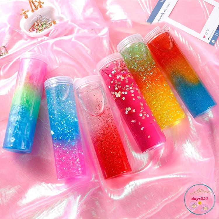 SLIME CHAI LỚN 20CM mix 3 màu galaxy cầu vồng cực đẹp Slam thiết kế độc đáo ấn tượng squishy