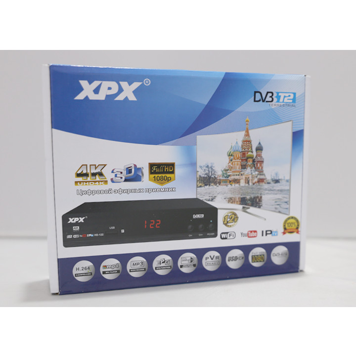 Đầu thu kỹ thuật số Dvb t2- XPX- dau thu Truyền Hình Mặt Đất Dvb t2- Full HD 1080p thu được hơn 80 kênh phổ thông- Hàng chính hãng