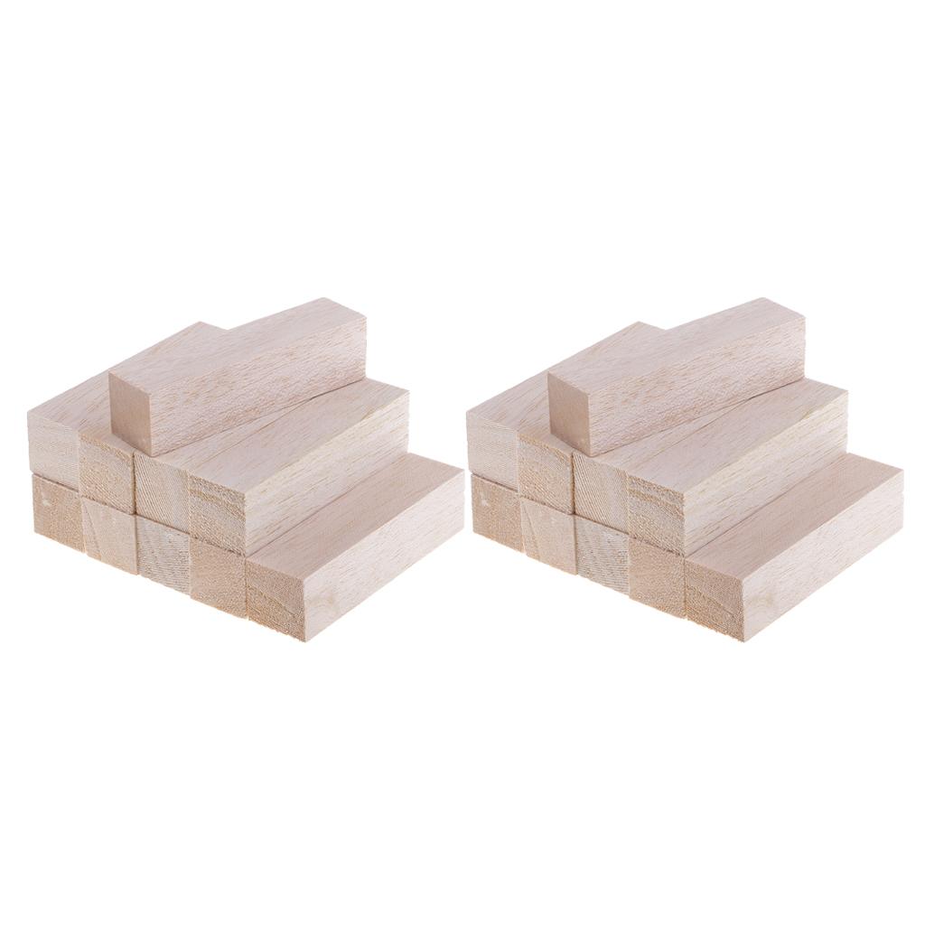Gỗ Balsa Khối Tự Làm Để Tạo Hình Thủ Công Làm Việc Gỗ Chất Liệu 20 Chiếc 120 Mm