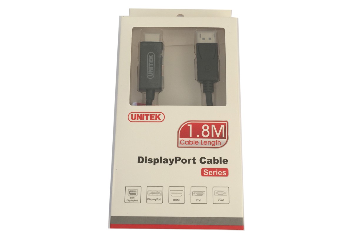 Cáp Chuyển Displayport to HDMI 1.5m Unitek Y-5118Ca- Full Box- Hàng Chính Hãng