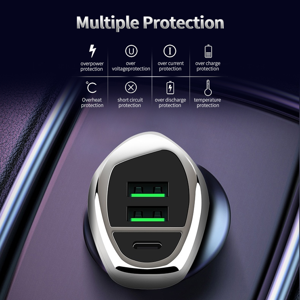 Bộ Sạc Nhanh K1 Pd Cổng USB QC4.0 Không Dây Loại C Cho Ô Tô