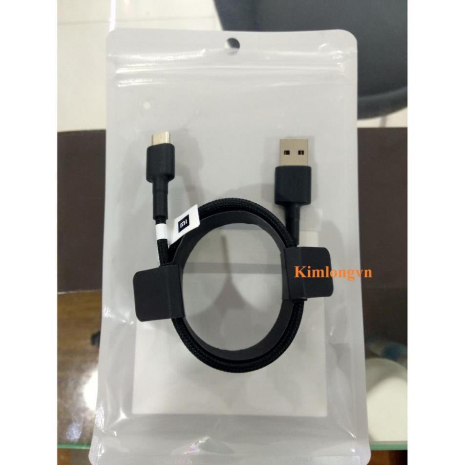 Cáp sạc nhanh Xiaomi MI Braided Cổng Usb to Usb Type C 2A tốc độ 480Mbps dài 100cm - Hàng chính hãng