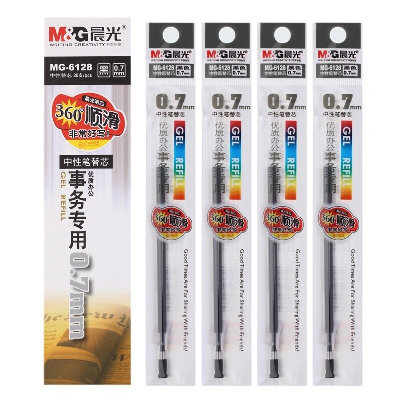 Bút gel nước M&amp;G GP1111 ngòi 0.7mm NHT Books luyện viết tiếng Trung Nhật Hàn