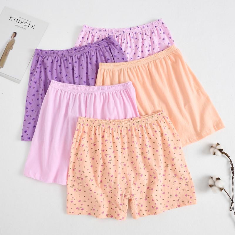 5 Cái/lốc TRUNG NIÊN Plus Kích Thước Đồ Lót Nữ Quần Lót Quần Lót Cotton Nữ Cao Cấp Quần Lót Boxer Người Phụ Nữ Rời Nữ Võ Sĩ