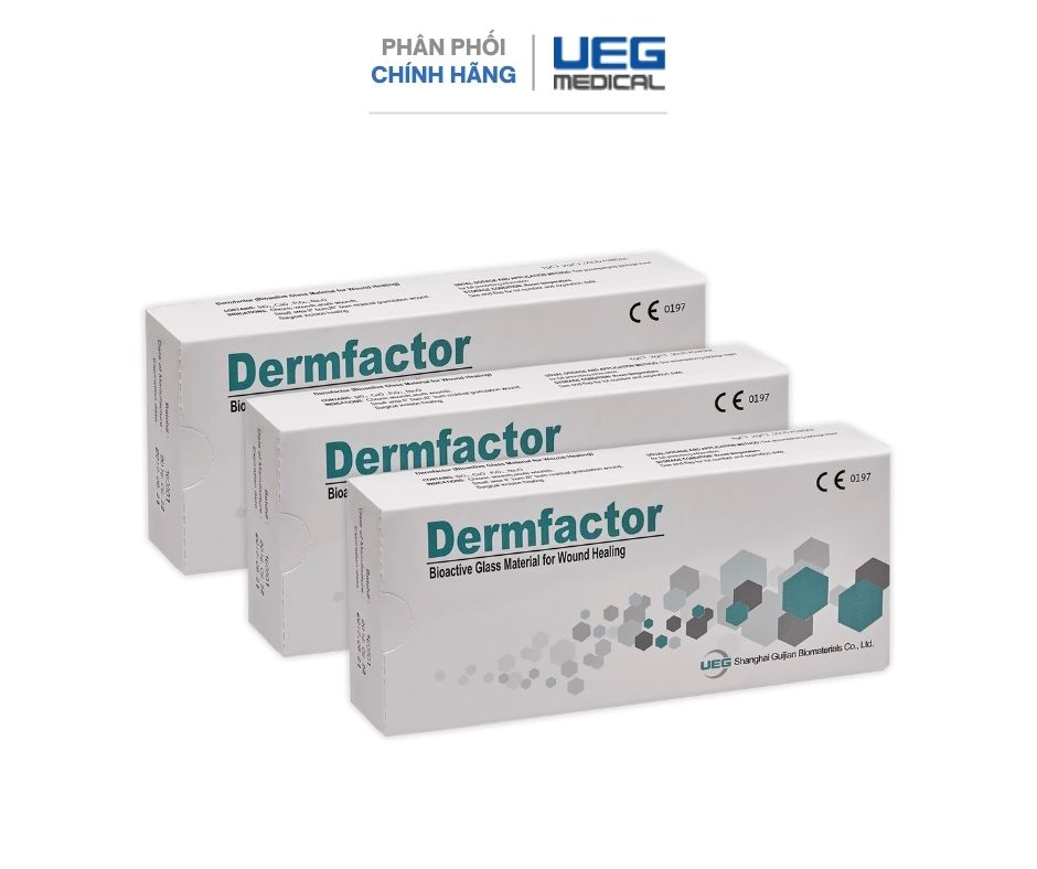 Combo 3 Hộp DermFactor Nhập Khẩu Đức Công Nghệ Sinh Học Mới Liền Nhanh Vết Thương Cấp và Mãn Tính Nhanh Gấp 5 Lần, Viêm hậu môn có dich, Vết thương phẫu thuật, Vết thương cắt trĩ. Thẩm Mỹ Tránh Sẹo