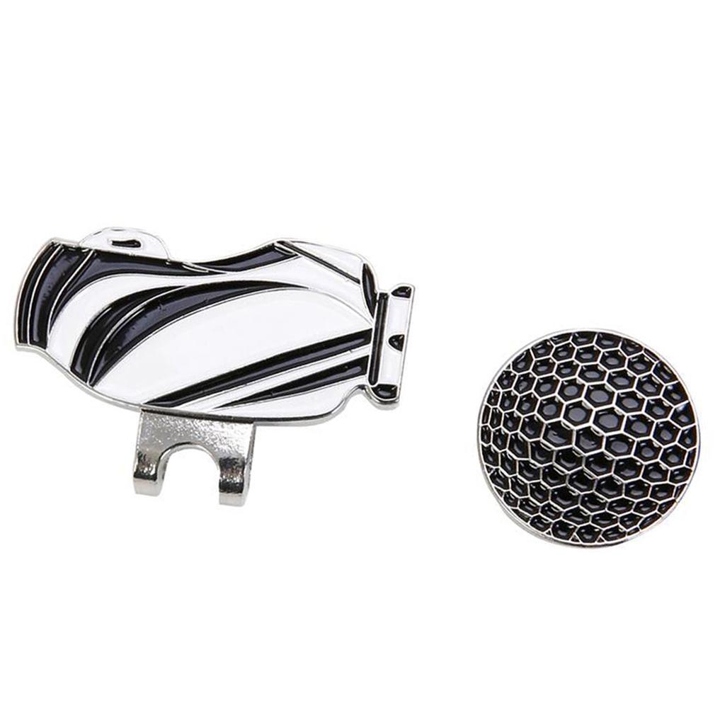 Golf Bag Pattern Hat Clip Golf Ball Marker Personalized Golf Cap Clip for Golf Enthusiast Gifts