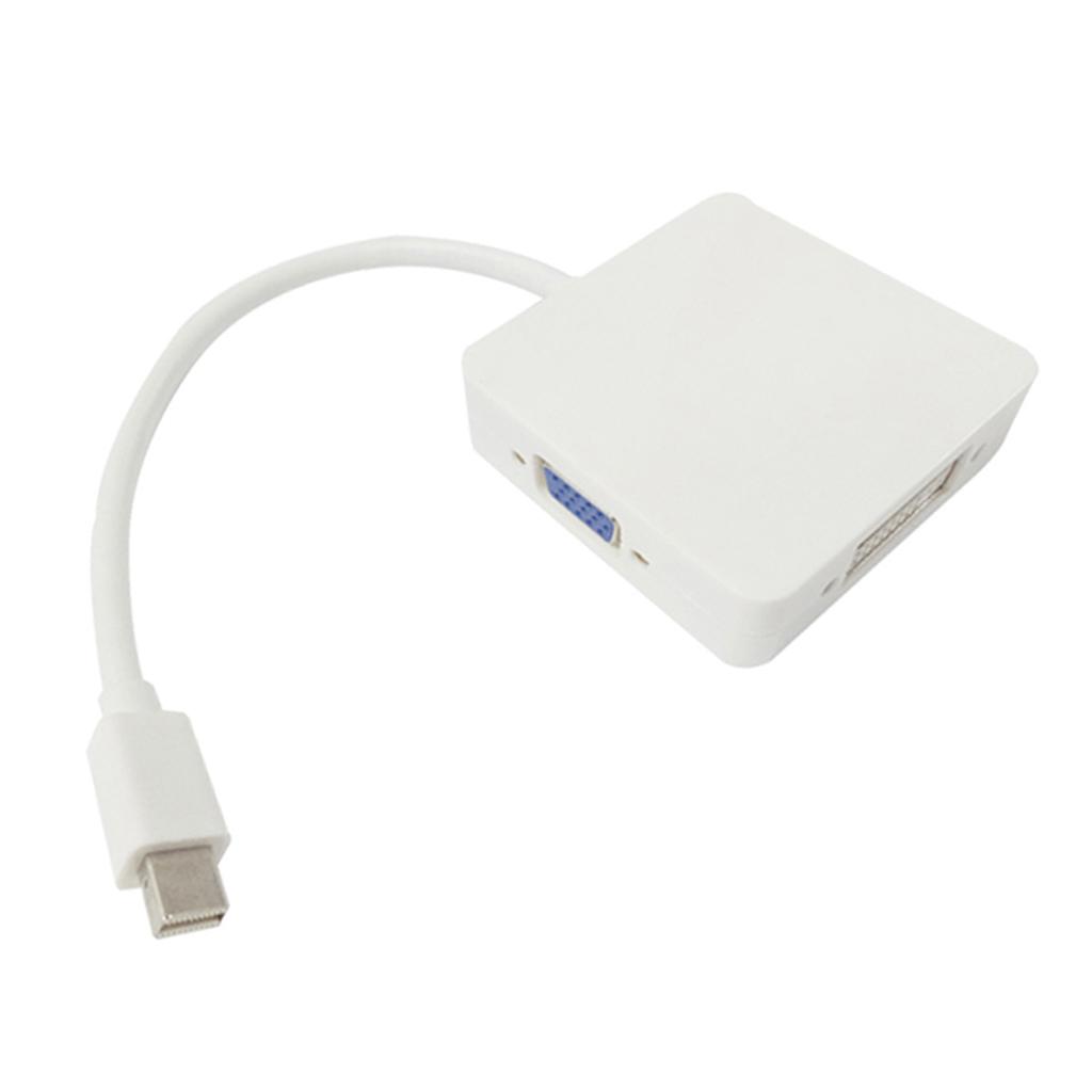 3 In 1 Mini DP To DVI VGA HDMI Adapter Converter Full 4k X 2k Resolution