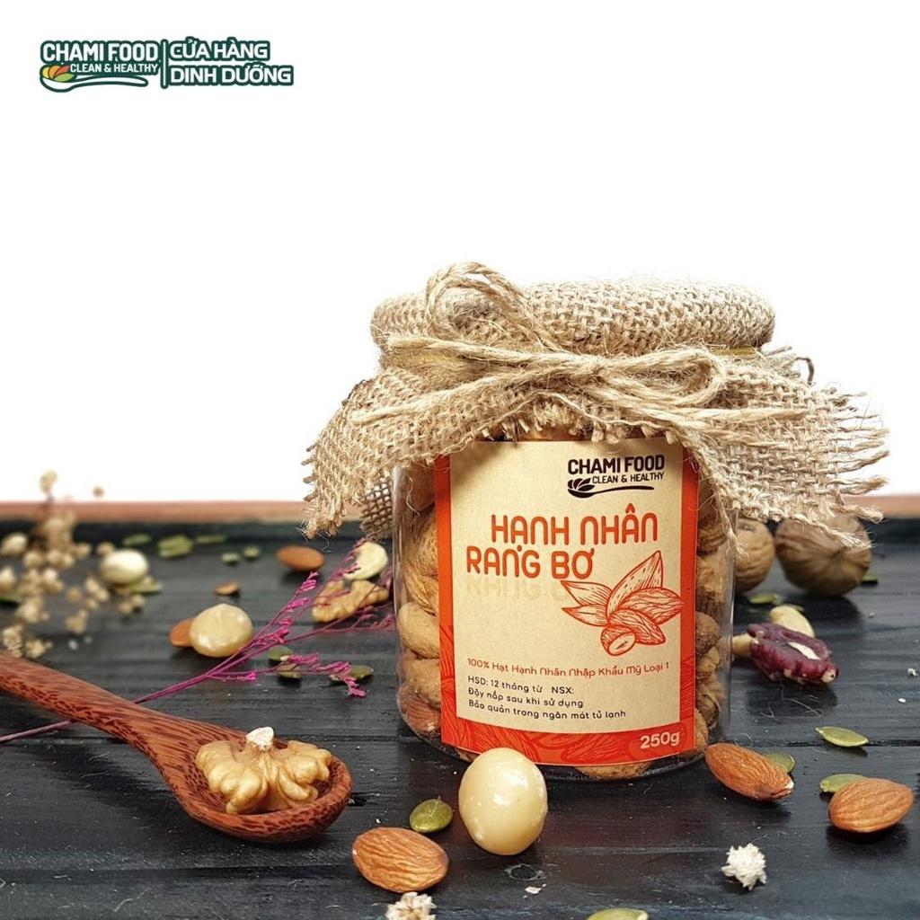 Hạnh nhân rang bơ CHAMI 500g Loại 1 NHẬP KHẨU MỸ CHÍNH NGẠCH tốt cho bà bầu, giàu RIBOFLAVIN, phù hợp Eat Clean